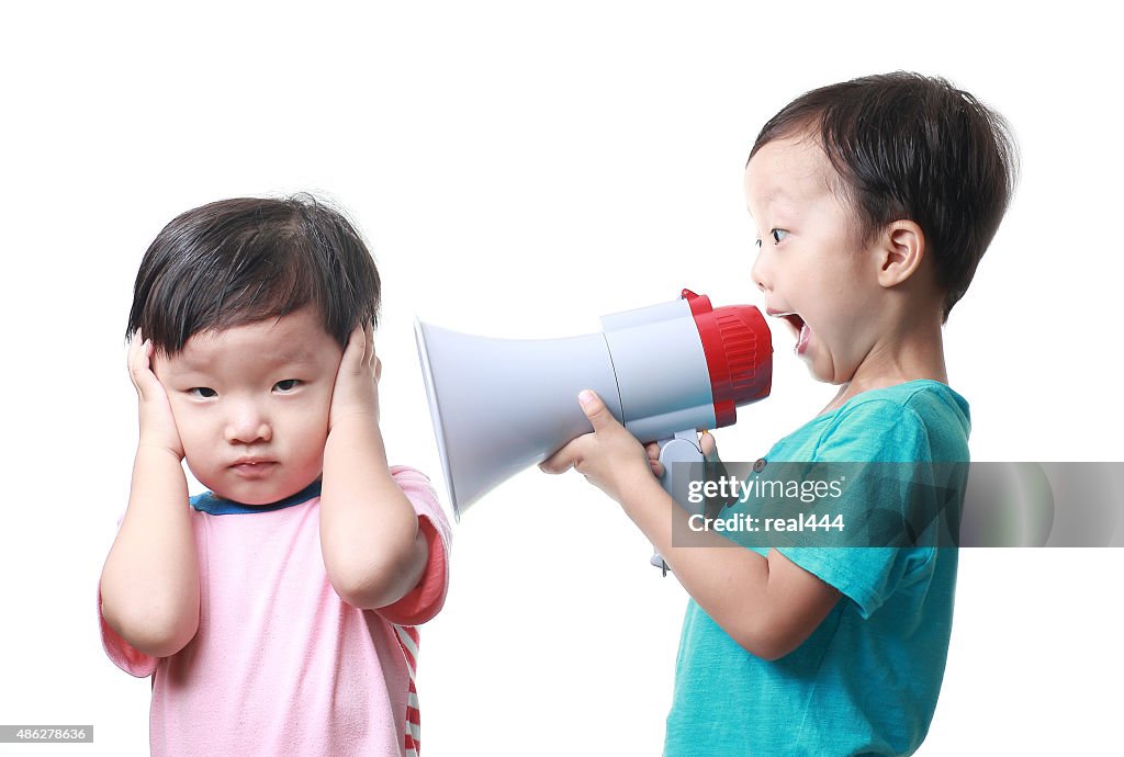 Children use speakers