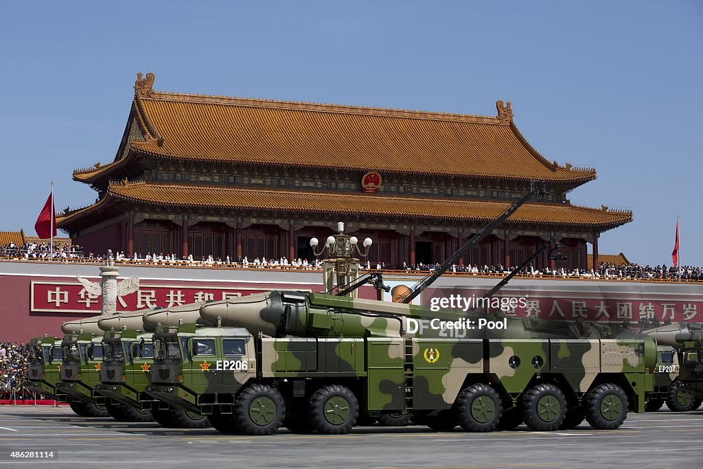 China Holds Military Parade To Commemorate End Of World War II In Asia