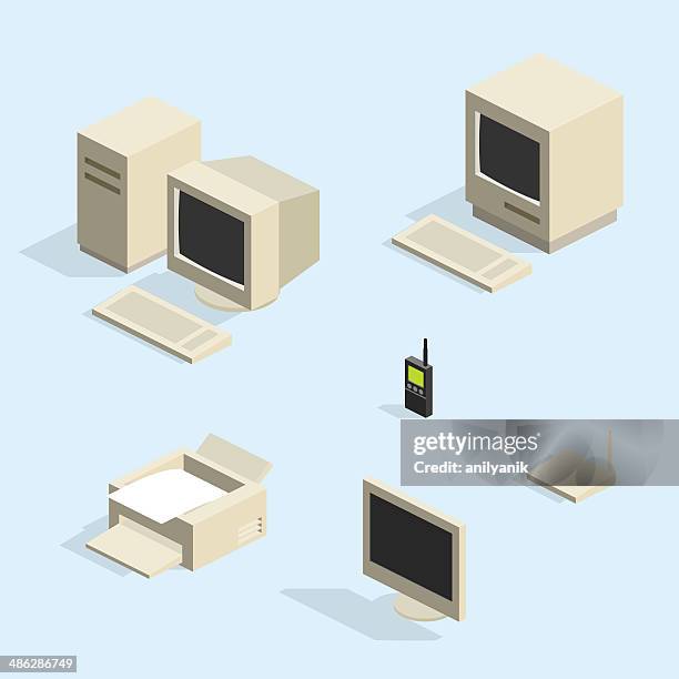 computer icons - modem stock illustrations