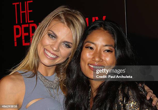 Actress AnnaLynne McCord and Musician Chloe Flower attend the premiere of "The Perfect Guy" at The WGA Theater on September 2, 2015 in Beverly Hills,...