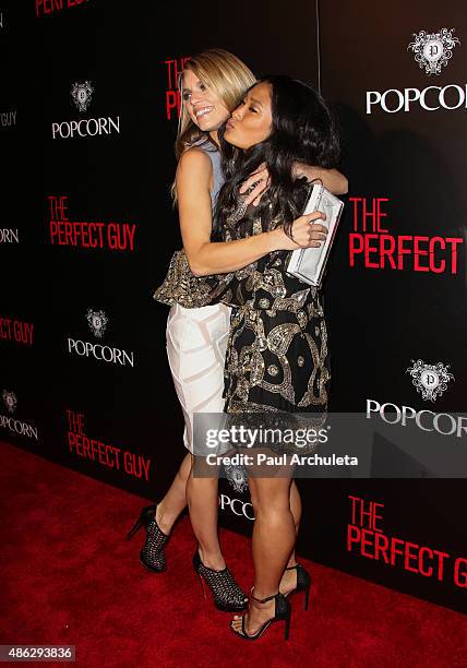 Actress AnnaLynne McCord and Musician Chloe Flower attend the premiere of "The Perfect Guy" at The WGA Theater on September 2, 2015 in Beverly Hills,...