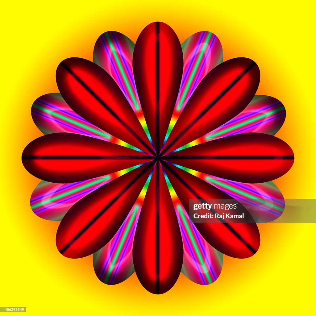 Petals Circular Creative Abstract Design.