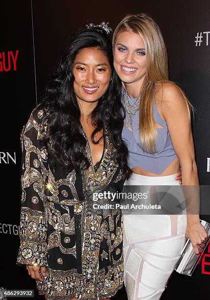 Musician Chloe Flower and Actress AnnaLynne McCord attend the premiere of "The Perfect Guy" at The WGA Theater on September 2, 2015 in Beverly Hills,...