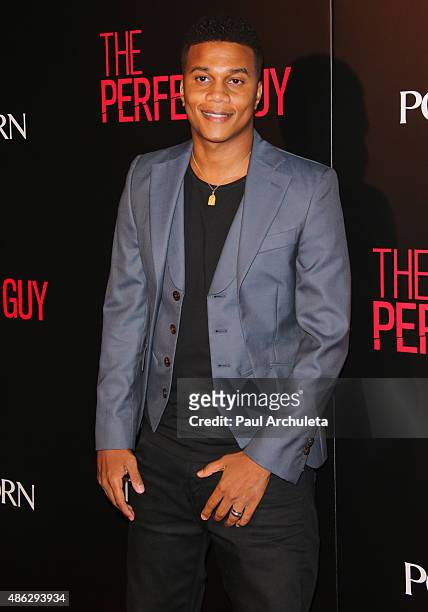 Actor Cory Hardrict attends the premiere of "The Perfect Guy" at The WGA Theater on September 2, 2015 in Beverly Hills, California.