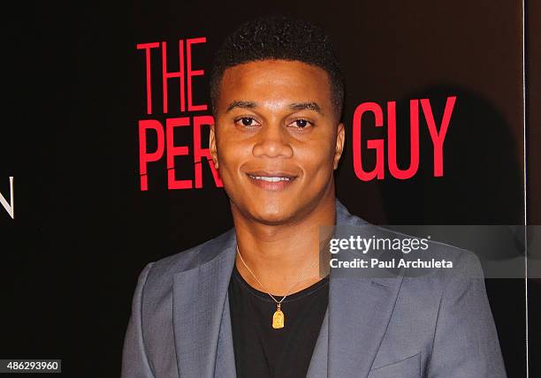 Actor Cory Hardrict attends the premiere of "The Perfect Guy" at The WGA Theater on September 2, 2015 in Beverly Hills, California.