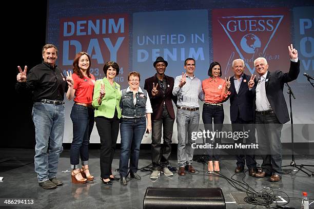 Chief of L.A.P.D Charlie Beck, Peace Over Violence's Britni Soto, Congresswoman Lucille Roybal-Allard , Denim Day Founder and Peace Over Violence...