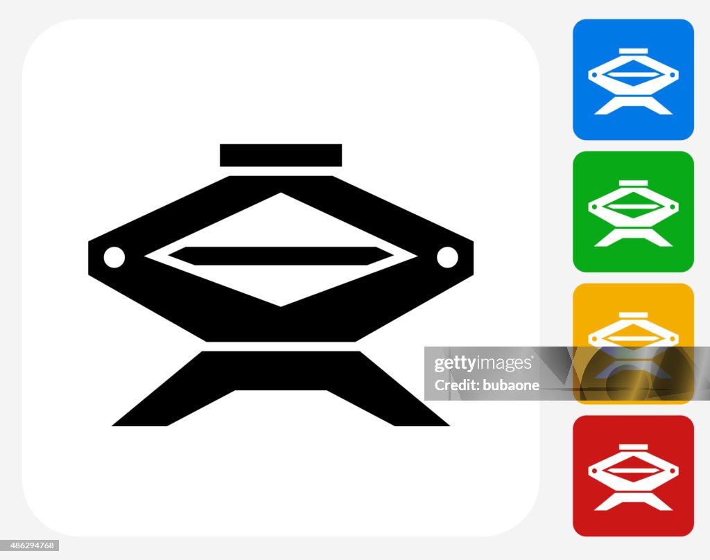 Car Jack Icon Flat Graphic Design