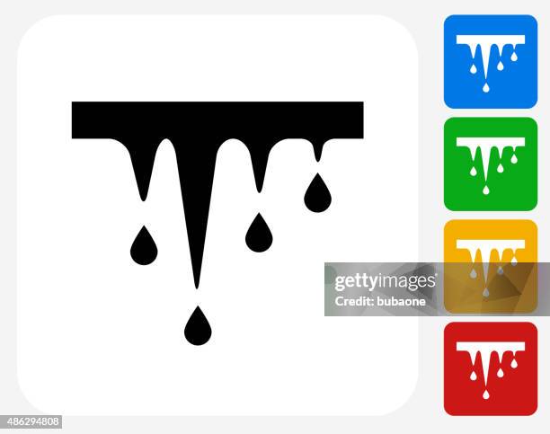 melting icicles icon flat graphic design - icicles stock illustrations