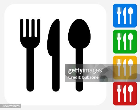 Utensils Icon Flat Graphic Design Utensils Icon Flat Graphic Design