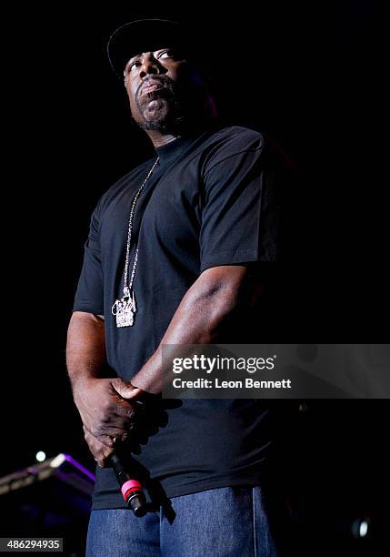 Performed during the 93.5 KDAY Presents Krush Groove 2014 at The Forum on April 19, 2014 in Inglewood, California.