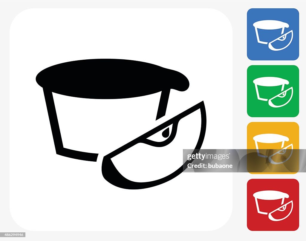 Apple Pie Icon Flat Graphic Design