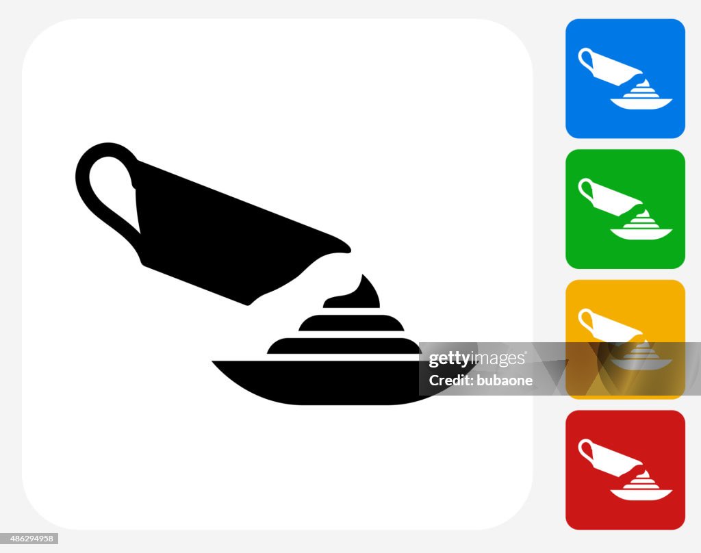 Apple Sauce whirl Icon Flat Graphic Design
