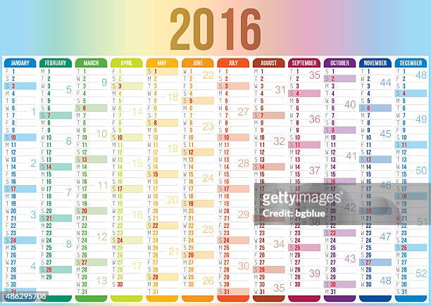 kalender 2016 - fourniture de bureau stock-grafiken, -clipart, -cartoons und -symbole