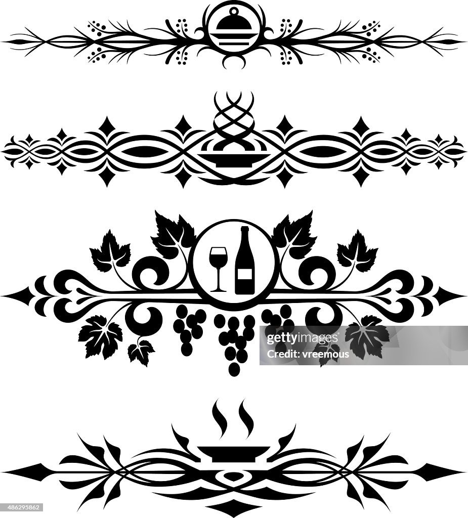 Menu Divide Line Ornate Menu Dividers High-Res Vector Graphic - Getty Images
