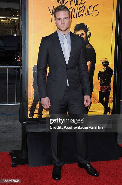 Actor Jonny Weston arrives at the premiere of Warner Bros. Pictures' 'We Are Your Friends' at TCL Chinese Theatre on August 20, 2015 in Hollywood,...