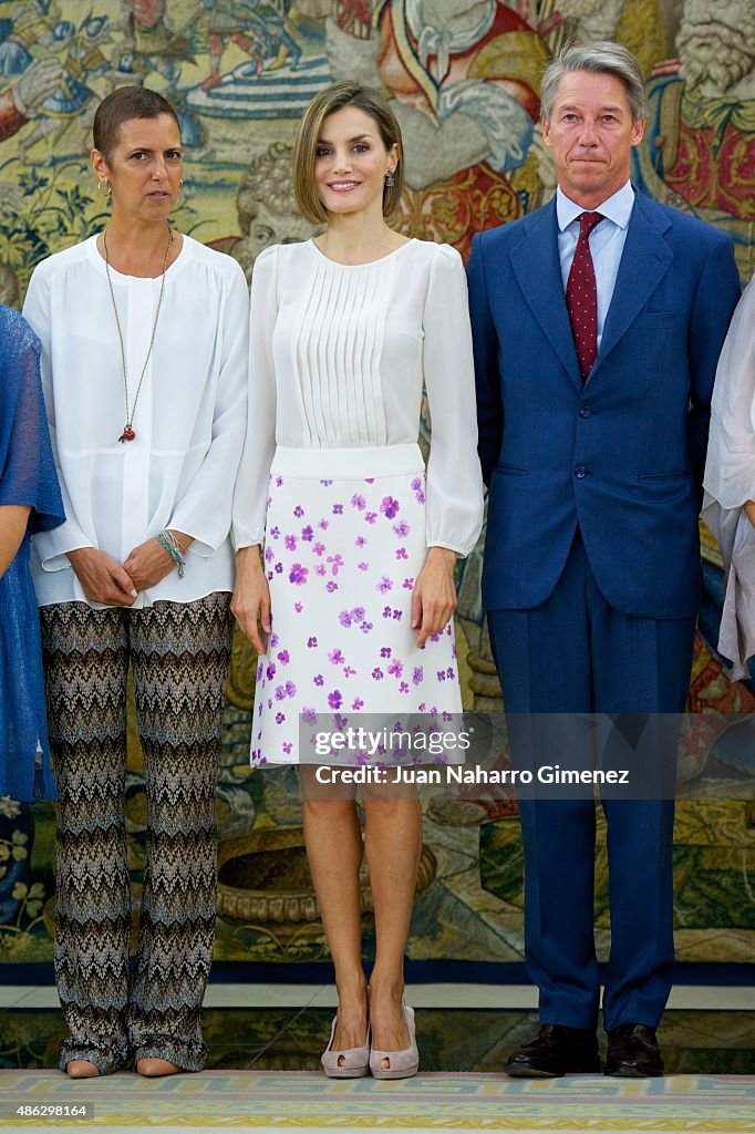 Spanish Royals Attend Audicences in Madrid