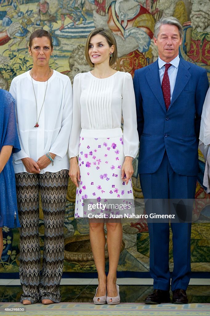 Spanish Royals Attend Audicences in Madrid