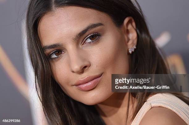 Actress Emily Ratajkowski arrives at the premiere of Warner Bros. Pictures' 'We Are Your Friends' at TCL Chinese Theatre on August 20, 2015 in...