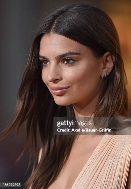 Actress Emily Ratajkowski arrives at the premiere of Warner Bros. Pictures' 'We Are Your Friends' at TCL Chinese Theatre on August 20, 2015 in...