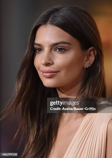 Actress Emily Ratajkowski arrives at the premiere of Warner Bros. Pictures' 'We Are Your Friends' at TCL Chinese Theatre on August 20, 2015 in...