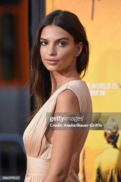 Actress Emily Ratajkowski arrives at the premiere of Warner Bros. Pictures' 'We Are Your Friends' at TCL Chinese Theatre on August 20, 2015 in...