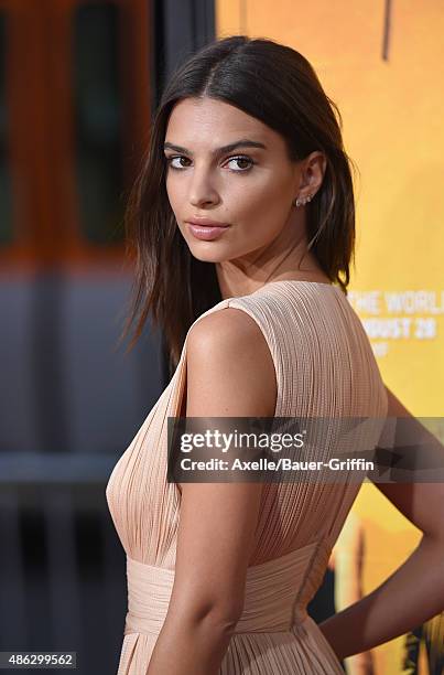 Actress Emily Ratajkowski arrives at the premiere of Warner Bros. Pictures' 'We Are Your Friends' at TCL Chinese Theatre on August 20, 2015 in...