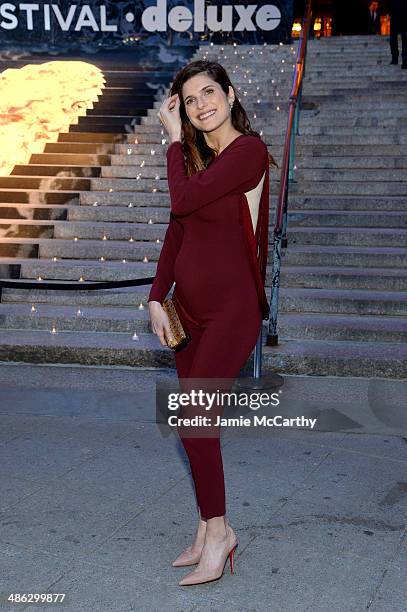 Actress Lake Bell attends the Vanity Fair Party during the 2014 Tribeca Film Festival at the State Supreme Courthouse on April 23, 2014 in New York...