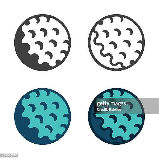 golf ball icon - golf ball stock illustrations