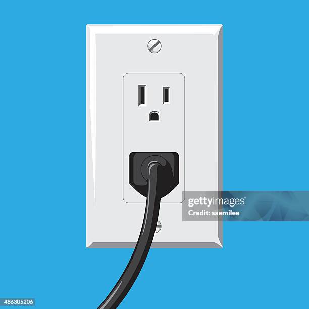 soket and plug - cable stock illustrations