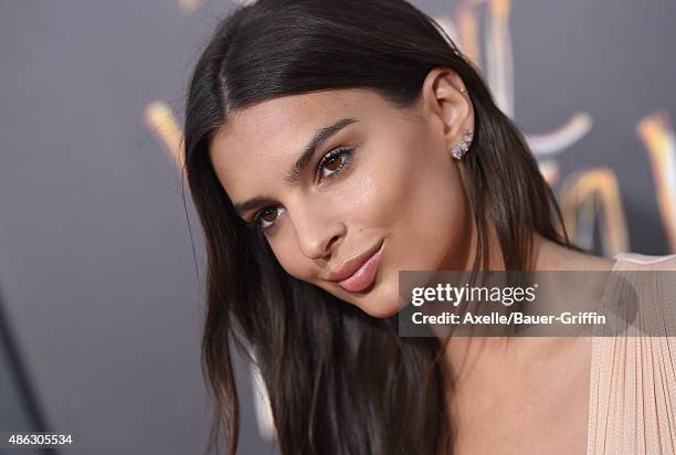 Actress Emily Ratajkowski arrives at the premiere of Warner Bros. Pictures' 'We Are Your Friends' at TCL Chinese Theatre on August 20, 2015 in...