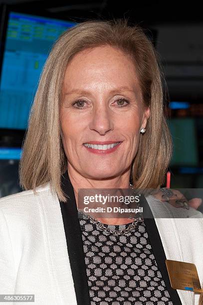 Brown Shoe Company CEO, president and chairman Diane Sullivan celebrates Brown Shoe Company's 100 Years Of Listing at the New York Stock Exchange on...