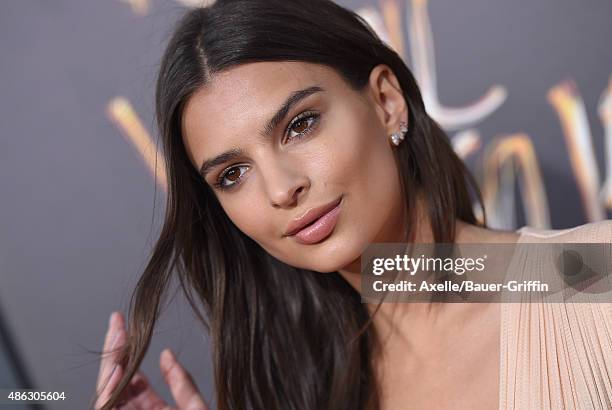 Actress Emily Ratajkowski arrives at the premiere of Warner Bros. Pictures' 'We Are Your Friends' at TCL Chinese Theatre on August 20, 2015 in...