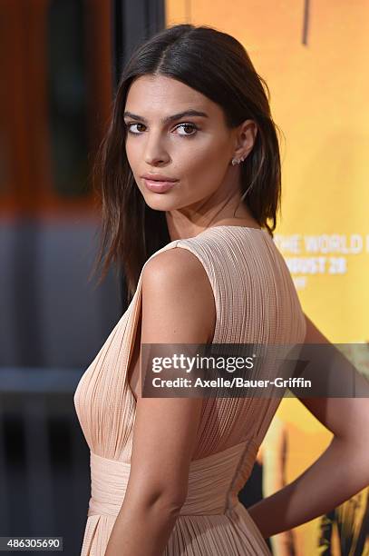 Actress Emily Ratajkowski arrives at the premiere of Warner Bros. Pictures' 'We Are Your Friends' at TCL Chinese Theatre on August 20, 2015 in...