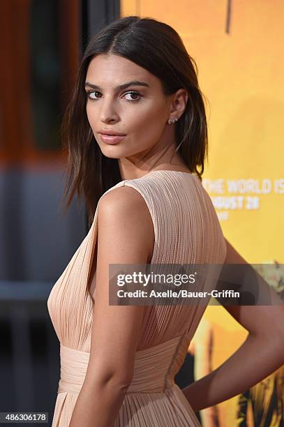 Actress Emily Ratajkowski arrives at the premiere of Warner Bros. Pictures' 'We Are Your Friends' at TCL Chinese Theatre on August 20, 2015 in...