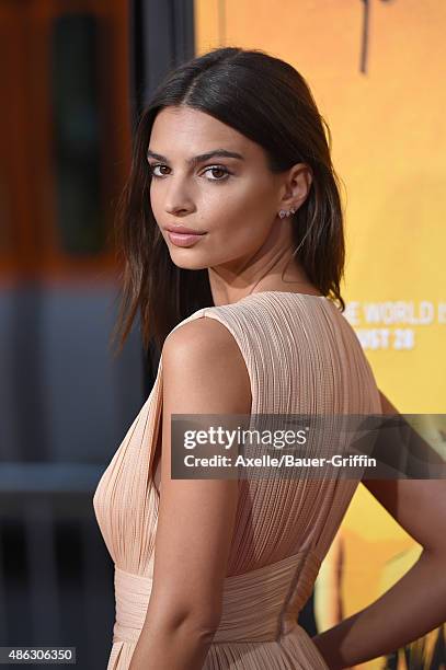 Actress Emily Ratajkowski arrives at the premiere of Warner Bros. Pictures' 'We Are Your Friends' at TCL Chinese Theatre on August 20, 2015 in...