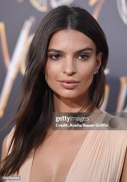 Actress Emily Ratajkowski arrives at the premiere of Warner Bros. Pictures' 'We Are Your Friends' at TCL Chinese Theatre on August 20, 2015 in...
