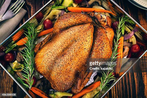 roasted turkey - roast turkey stock pictures, royalty-free photos & images