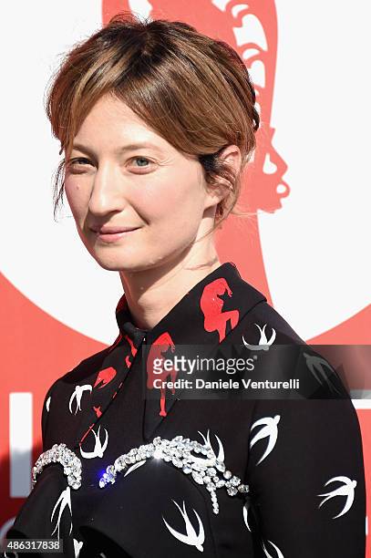 Actress Alba Rohrwacher attends a photocall for 'Women's Tales' during the 72nd Venice Film Festival on September 3, 2015 in Venice, Italy.