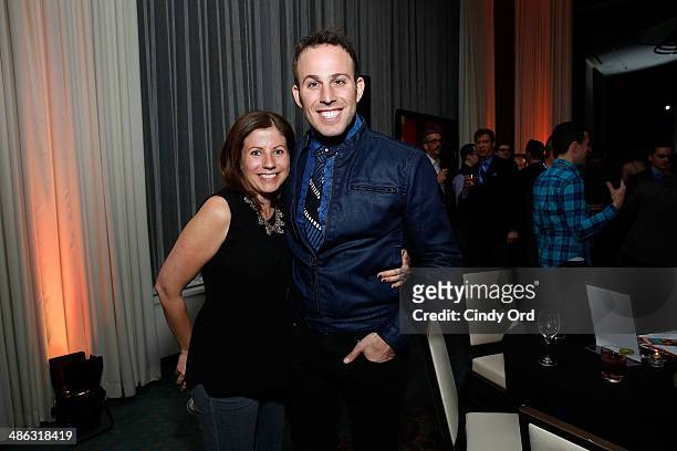 Dafna Lewis and Micah Jesse attend the TrevorLIVE NY 2014 Kickoff Party presented by Kimpton Hotel & Restaurants on April 23, 2014 in New York City.