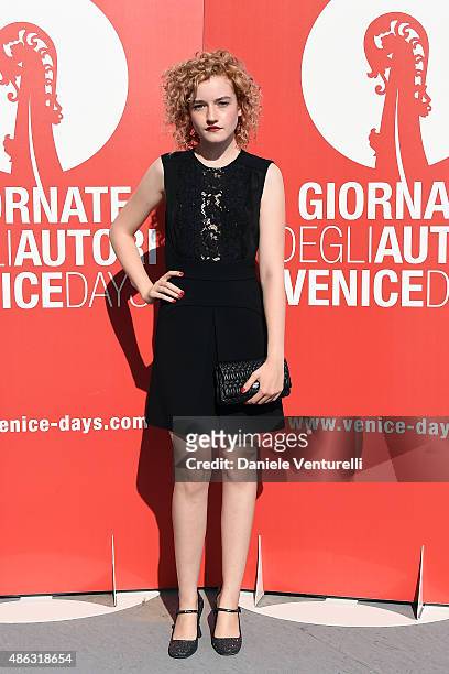 Julia Garner attends a photocall for 'Women's Tales' during the 72nd Venice Film Festival on September 3, 2015 in Venice, Italy.