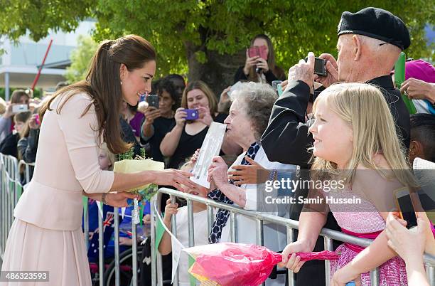 Catherine, Duchess of Cambridge meets locals at a community centre, The Northern Sound System in Elizabeth on April 23, 2014 in Adelaide, Australia....