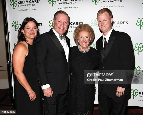 Paqui Kelly, Notre Dame University Head Football Coach, Brian Kelly, Ann Mara and Tim McDonnell attend the 2014 Kelly Cares Foundation's Irish Eyes...