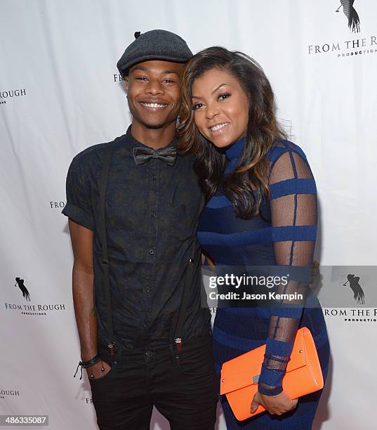 Actress Taraji P. Henson and son Marcel Henson attend the screening of "From The Rough" at ArcLight Cinemas on April 23, 2014 in Hollywood,...