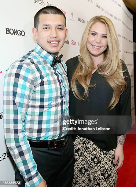 Personalities Kailyn Lowry and Javi Marroquin attend Star Magazine Hollywood Rocks 2014 at SupperClub Los Angeles on April 23, 2014 in Los Angeles,...