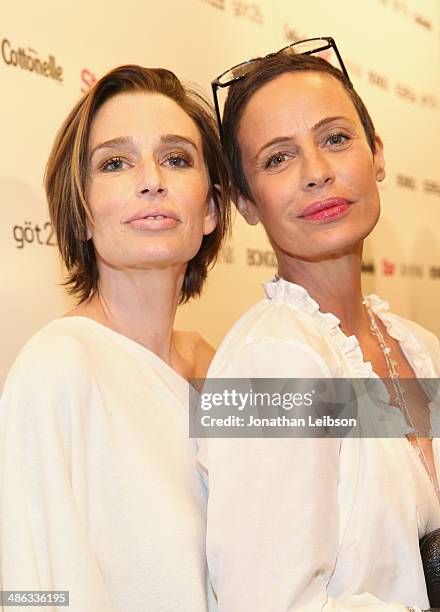 Georgina Cates and Donya Fiorentino attend Star Magazine Hollywood Rocks 2014 at SupperClub Los Angeles on April 23, 2014 in Los Angeles, California.