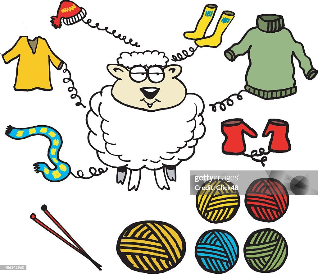 Vector De Dibujos Animados De Ovejas Y Lana De Productos Ilustración de stock - Getty Images Vector De Dibujos Animados De Ovejas Y Lana De Productos Ilustración de stock - Getty Images