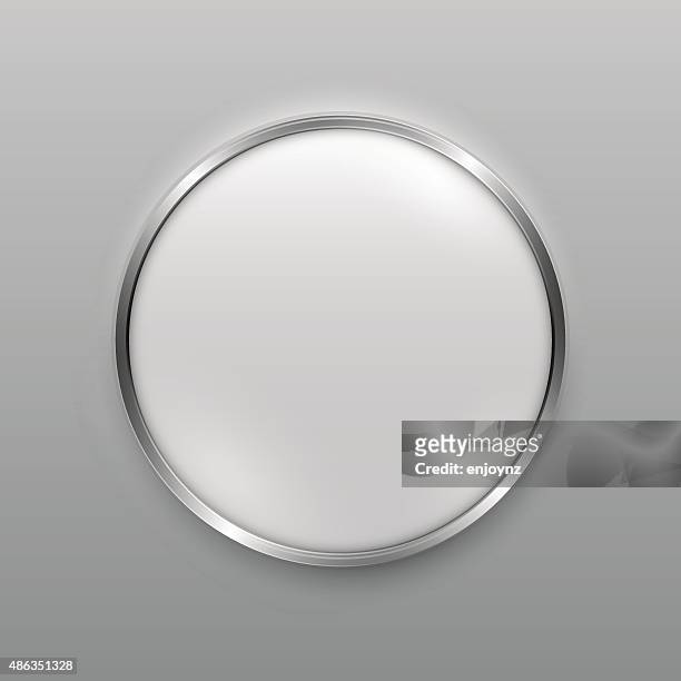 smooth metal button - easy stock illustrations