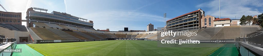 Vacío estadio Folsom panorama de la Universidad de Colorado