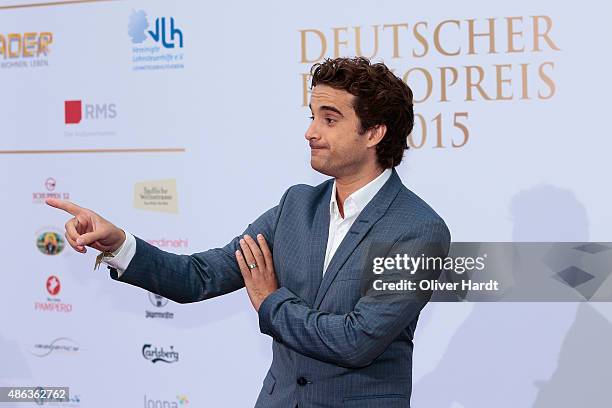 Oliver Wnuk poses during the Deutscher Radiopreis 2015 at Schuppen 52 on September 3, 2015 in Hamburg, Germany.