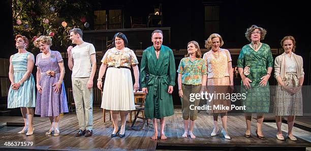 Nick Westrate, John Cullum, Gabriel Ebert, Mare Winningham, Tom McGowan, Patrick Page, Reed Birney, Larry Pine, and Lisa Emery during the Broadway...